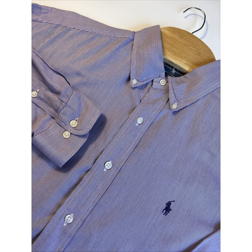 Polo Ralph Lauren Micro checked Pattern  Yarmouth Men's 16  34/35 Button‎ Down